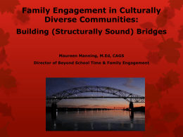 Family Engagement in Culturally Diverse Communities: Building