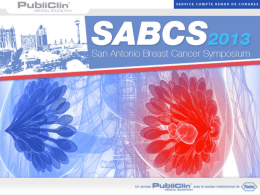 Télécharger le diaporama des rencontres du SABCS 2013 (9,8 Mo)