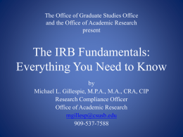 PPT - IRB