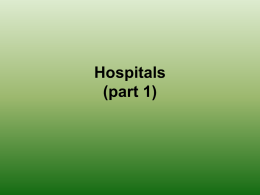 Lesson 7 - Hospitals
