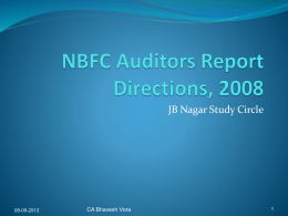 NBFC Auditors Report Directions, 2008