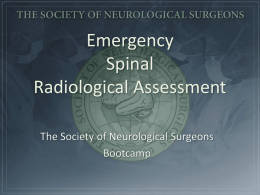 iv. Emergency Spinal Radiological Assessment