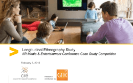 GfK CRE Presentation - The Council for Research Excellence