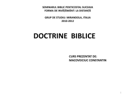 DOCTRINE BIBLICE 3