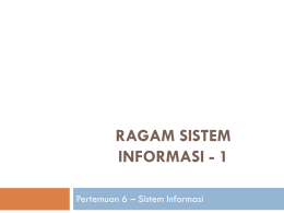 Pertemuan6_Ragam Sistem Informasi-1