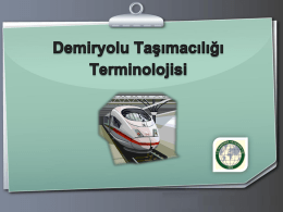 Demiryolu Taşımacılığı Terminolojisi