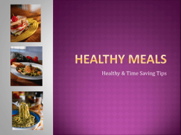 Healthy Meals - Texas Tech University Departments
