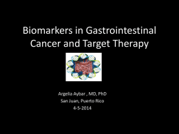 Biomarkers in Gastrointestinal Cancer and Target Therapy