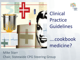 Clinical Practice Guidelines - Department of Education and Early