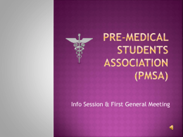 PMSA - Pre-Medical Students Association