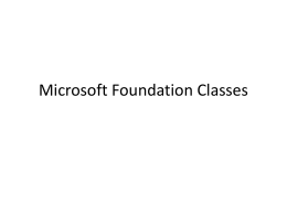 05-Microsoft Foundation Classes