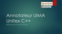 Annotateur UIMA Unitex C++