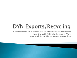 DYN Exports York Region