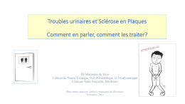 Troubles urinaires et SEP.M. de SEZE.15-11-2014