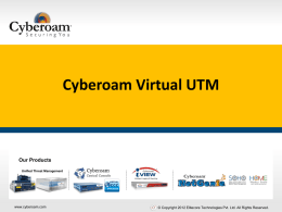 NPI Technical - Cyberoam Virtual UTM Presentation
