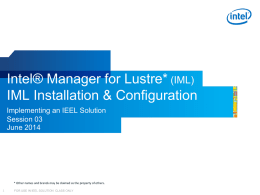 03 Session-Intel Manager for Lustre