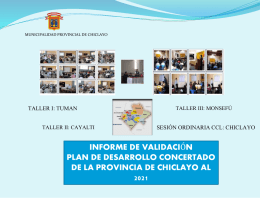 1. Validaacion del PDC - Municipalidad Provincial de Chiclayo