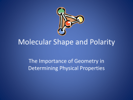 Molecular Shape and Polarity
