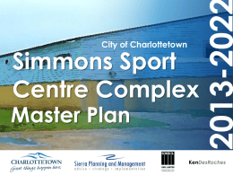 Simmons Sport Centre Complex Master Plan