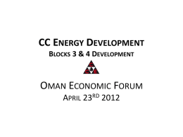 Mr. Shahrokh Etebar, CEO, CC Energy Development S.A.L (Oman