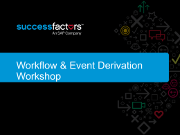 EC Workflow and Event Workshop