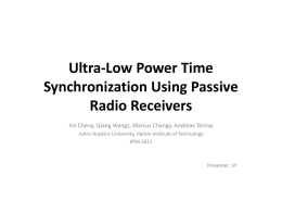 Ultra-Low Power Time Synchronization Using Passive Radio