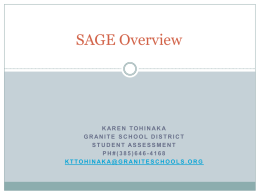 SAGE Overview modified