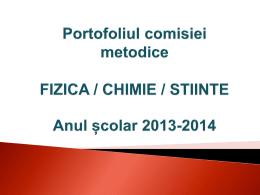 Portofolilul Comisei metodice - Inspectoratul Şcolar al Judeţului Sibiu
