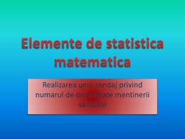 Elemente de statistica matematica