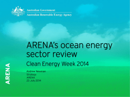 Clean Energy Week 2014 ocean energy sector review