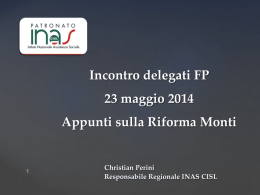 Scarica le slide previdenza - Cisl Funzione Pubblica del Trentino