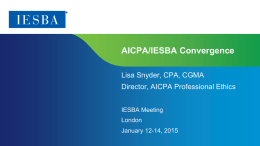 AICPA/IESBA Convergence