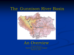 The Gunnison Basin - Colorado Mesa University