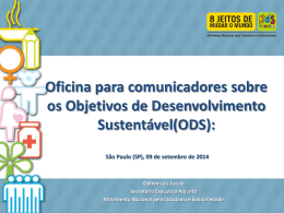 Slide 1 - ODS e a agenda pós-2015