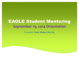 EAGLE Student Mentoring PPT