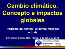 Clima y Cambio Clim&aacute;tico