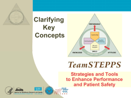 Clarifying TeamSTEPPS Concepts