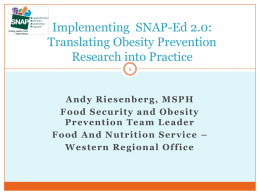 Implementing SNAP-Ed 2.0 - University of Missouri Extension