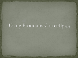 personal pronouns.