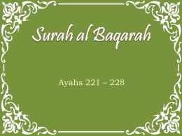 Baqarah221-228_Lesson30_Presentation