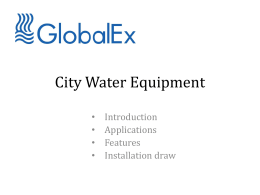 City Water Equipment presentation