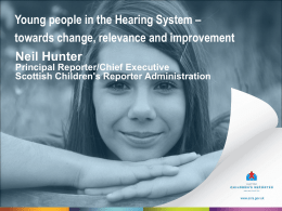 Young people in the Hearing System