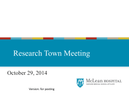 Research Updates - McLean Hospital Research Community