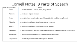 Grammar Cornell Notes