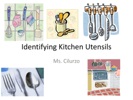 Identifying Kitchen Utensils