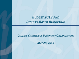 from the session. - Calgary Chamber of Voluntary Organizations