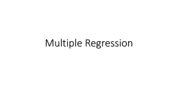 Multiple Regression