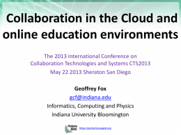 Collaboration in the Cloud and online education environments