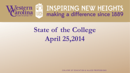 State of the College Presentation