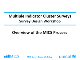 MICS WS1 - unicef statistics